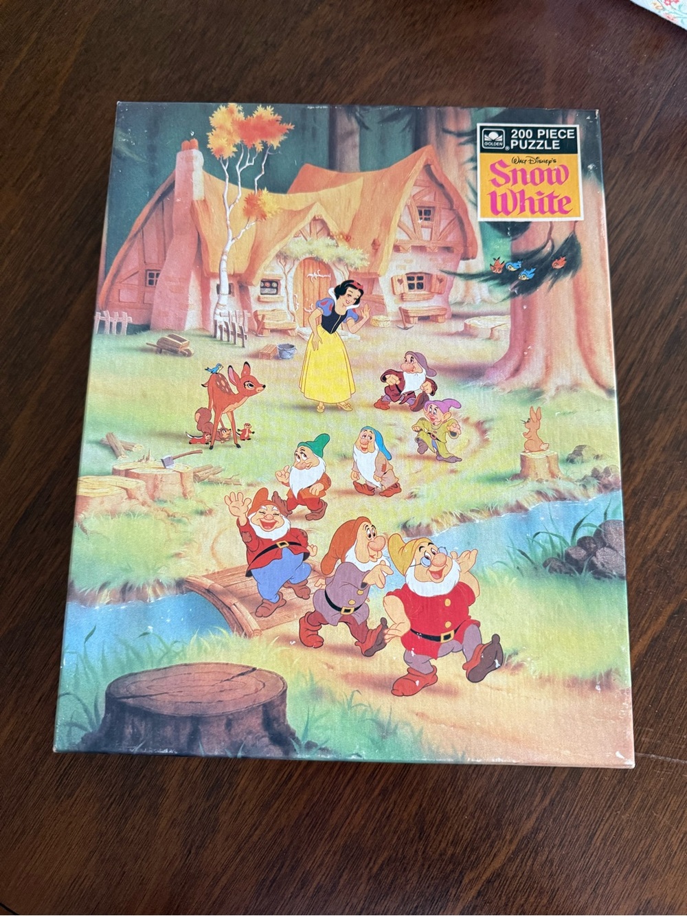 Vintage COMPLETE Walt Disney's Snow White 200 Piece Kids Jigsaw Puzzle Princess